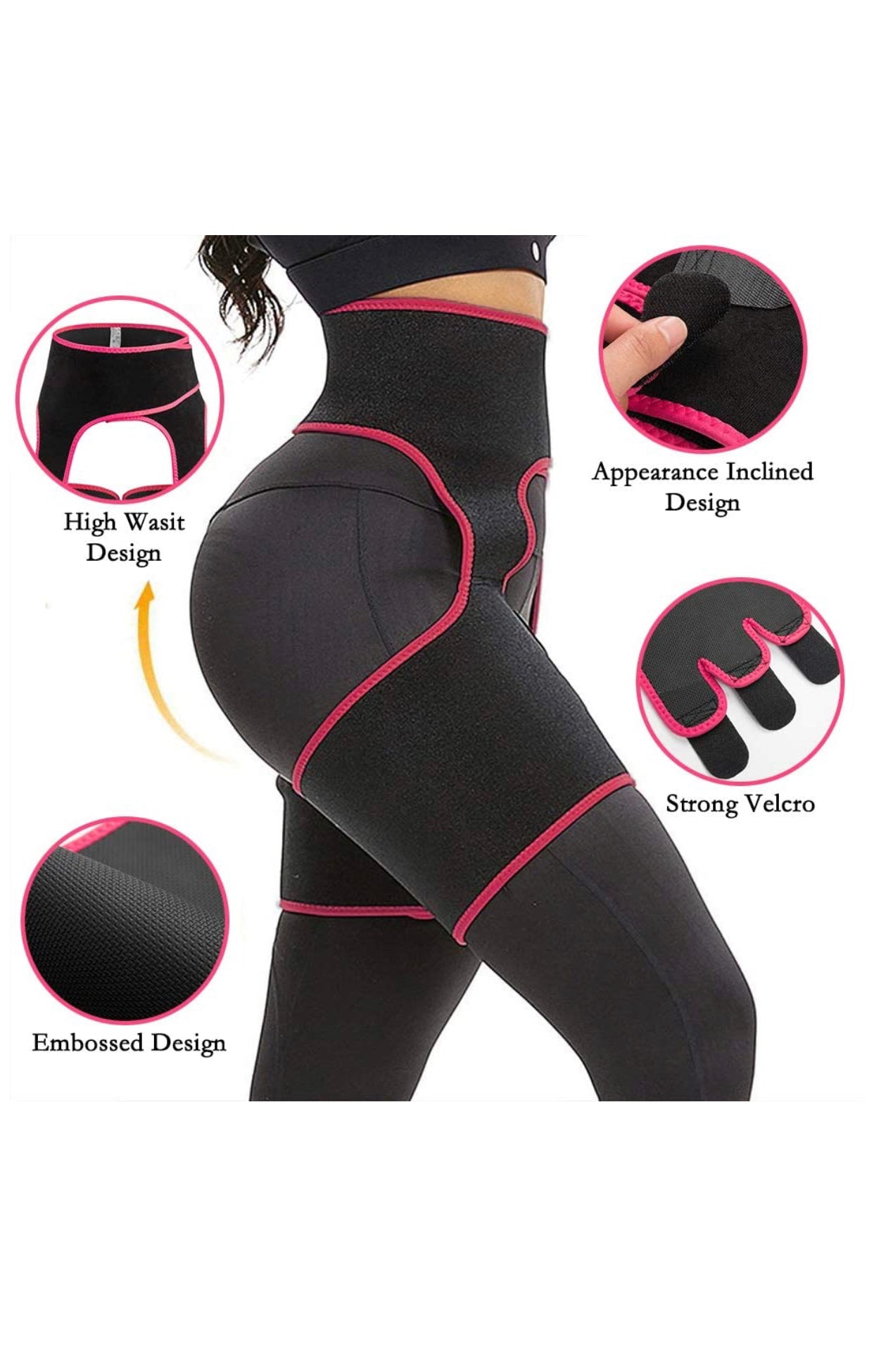 High Waist Thigh Trimmer - 3in1 Body Shaper Butt Lifter Slimming Belt -  Maskura - Get Trendy, Get Fit